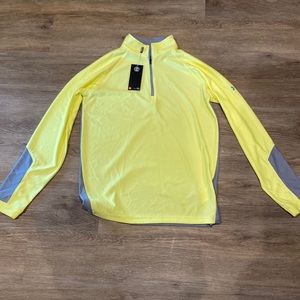 Under Armour yellow grey quarter zip new with tags